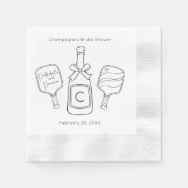 Servilleta De Papel Despedida de soltera con guión moderno Pickleball