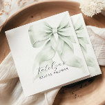 Servilleta De Papel Despedida de soltera con lazo verde<br><div class="desc">Servilletas de Despedida de Soltera con Lazo Verde. Este elegante diseño presenta un suave lazo verde esmeralda que simboliza el hermoso viaje de “atar el nudo”,  añadiendo un toque significativo a tu celebración,  perfecto para una futura novia que valora tanto la sofisticación como la simplicidad.</div>