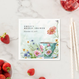 Servilleta De Papel Despedida de soltera con té floral