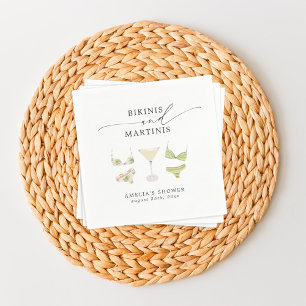 Servilleta De Papel Despedida de soltera con tema de bikinis y martini