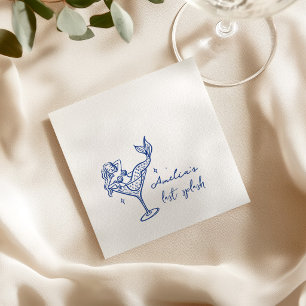 Servilleta De Papel Despedida de soltera copa de martini sirena capric