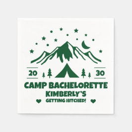 Servilleta De Papel Despedida de soltera de Camping Novia