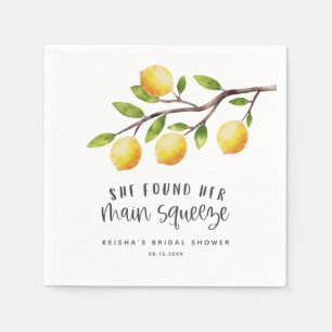 Servilleta De Papel Despedida de soltera de Lemon She Found Her Main S