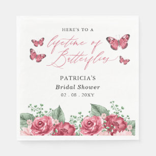 Servilleta De Papel Despedida de soltera de Mariposas de por vida Burd