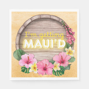 Servilleta De Papel Despedida de soltera en Hawaii Me voy a emborracha