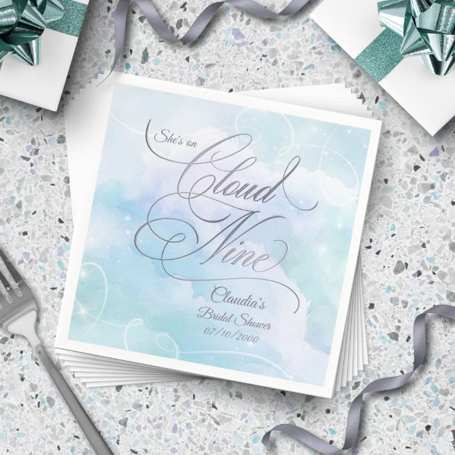 Servilleta De Papel Despedida de Soltera en la Nube Nueve (Subido por el creador)