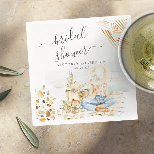 Servilleta De Papel Despedida de Soltera en la Playa Tropical