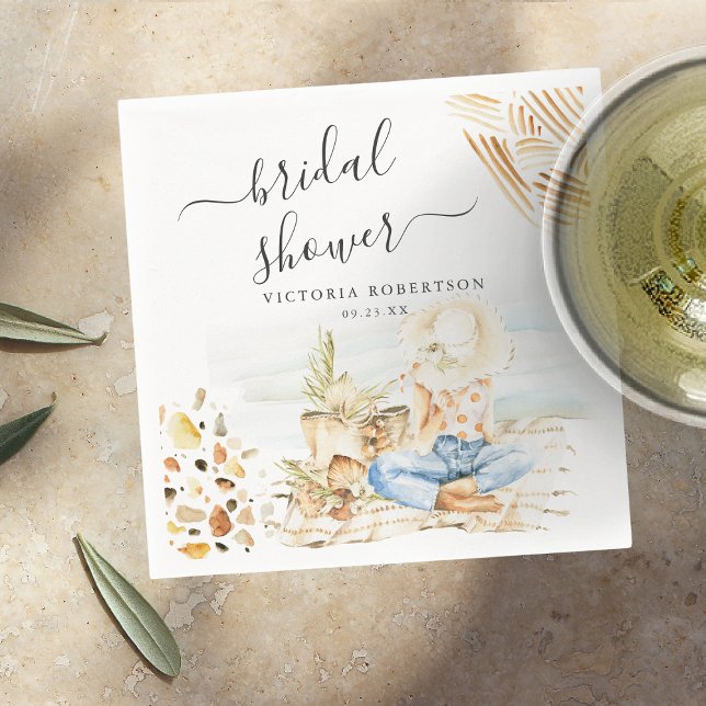 Servilleta De Papel Despedida de soltera en la playa tropical (Subido por el creador)