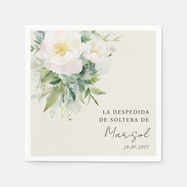 Servilleta De Papel Despedida de soltera española (Anverso)