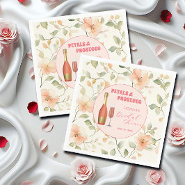 Servilleta De Papel Despedida de soltera floral de oro Petals and Pros