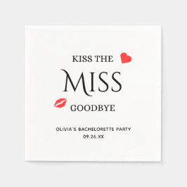 Servilleta De Papel Despedida de soltera Kiss the Miss Goodbye