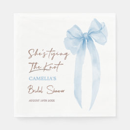 Servilleta De Papel Despedida de soltera Lazo Azul La Novia Está Atand