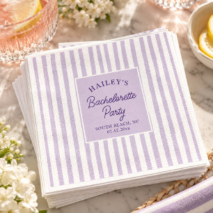 Servilleta De Papel Despedida de soltera lila Chic Costero