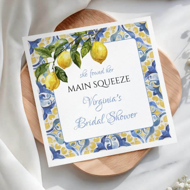 Servilleta De Papel Despedida de Soltera Mediterránea Main Squeeze (Subido por el creador)