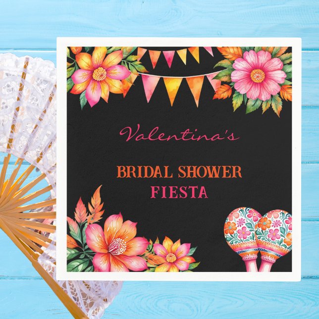 Servilleta De Papel Despedida de Soltera Mexicana Fiesta Naranja Flora (Subido por el creador)