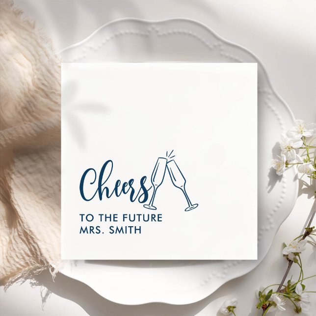 Servilleta De Papel Despedida de soltera moderna Sra. Futuro Gris (Subido por el creador)