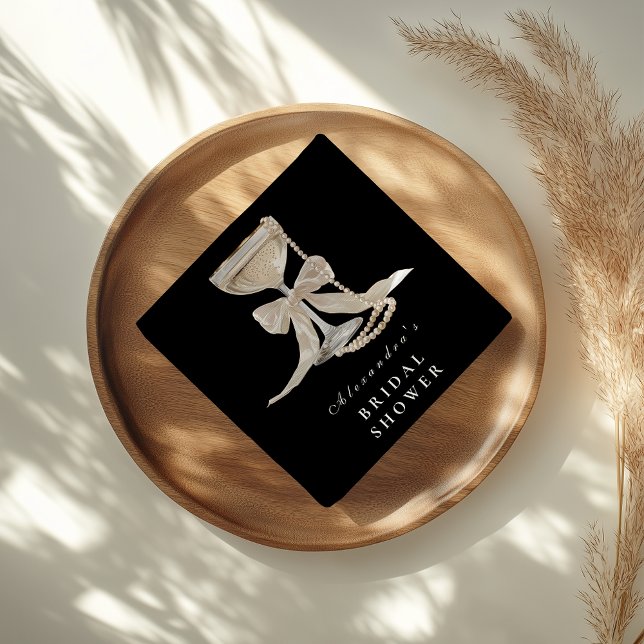 Servilleta De Papel Despedida de soltera Perlas y Prosecco (Subido por el creador)