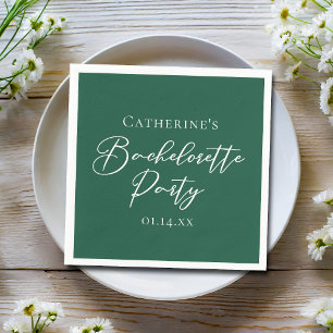 Servilleta De Papel Despedida de soltera personalizada esmeralda verde