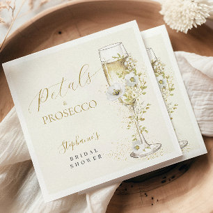 Servilleta De Papel Despedida de soltera Petals and Prosecco Wildflowe