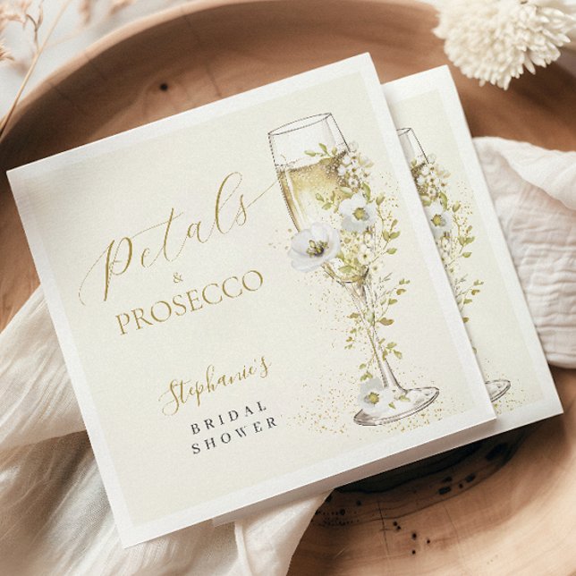 Servilleta De Papel Despedida de soltera Petals and Prosecco Wildflowe (Subido por el creador)