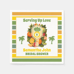 Servilleta De Papel Despedida de Soltera Retro Tropical Piña Picklebal
