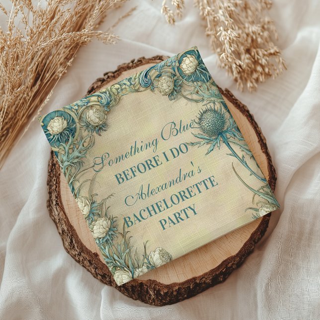 Servilleta De Papel Despedida de soltera Something Blue Thistle (Subido por el creador)