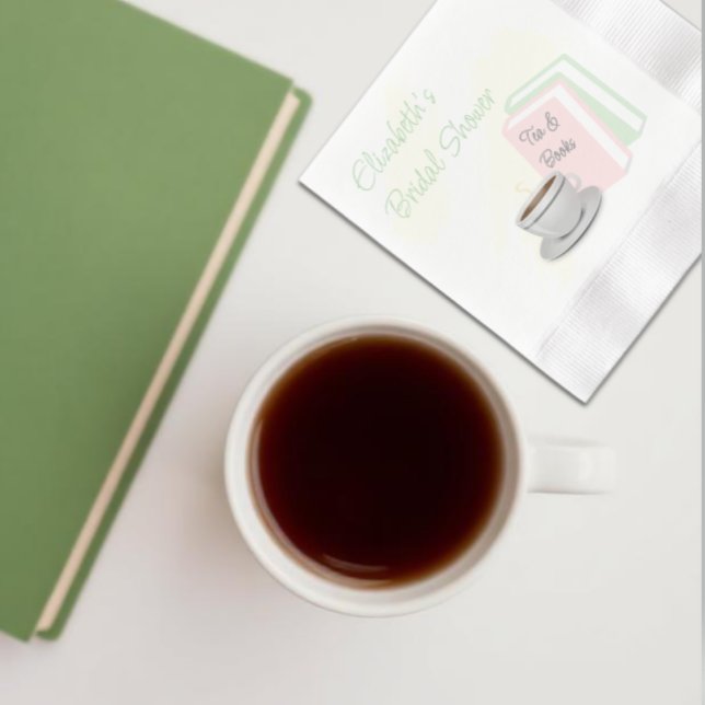 Servilleta De Papel Despedida de Soltera Té y Libros (Subido por el creador)