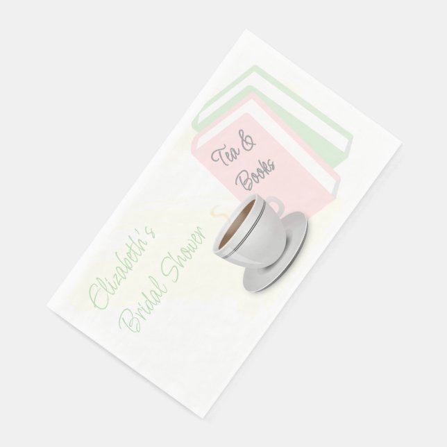 Servilleta De Papel Despedida de soltera: té y libros (Esquina)
