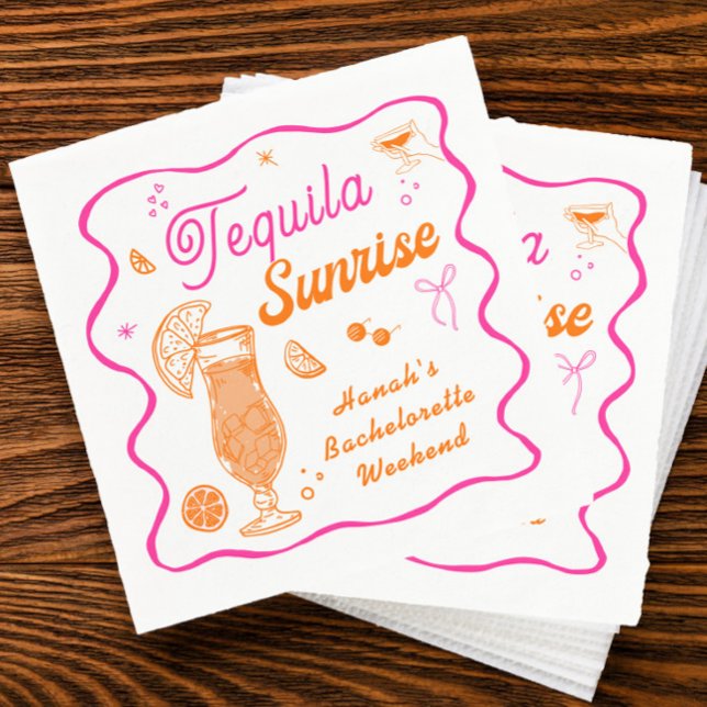 Servilleta De Papel Despedida de soltera Tequila Sunrise (Subido por el creador)