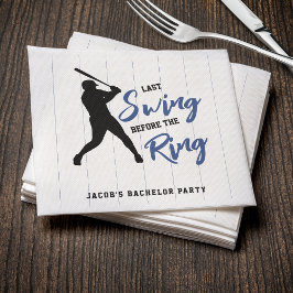 Servilleta De Papel Despedida de Soltero de Béisbol Último Swing Antes
