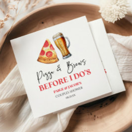 Servilleta De Papel Despedida de Solteros: Pizza y Cervezas Antes de D