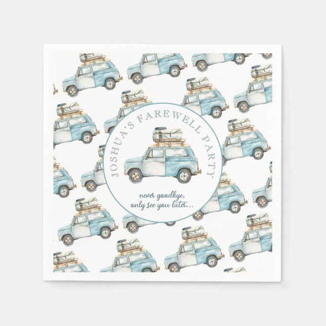 Servilleta De Papel Despedida Grad Cute Car fuera Fiesta (Anverso)