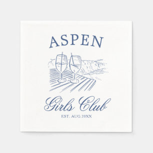 Servilleta De Papel Después de esquiar con la novia para ser fin de se