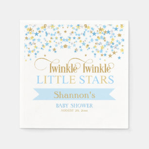 Servilleta De Papel Destellan Pequeñas Estrellas Gemelos Baby Shower A