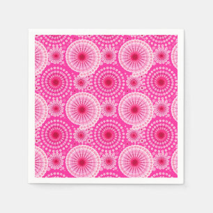 Servilleta De Papel Destellos y molinetes, rosa fucsia y burdeos