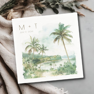 Servilleta De Papel Destination Beach Wedding Reception