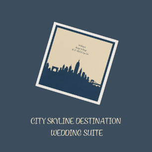 Servilleta De Papel destino de Boda urbano moderno