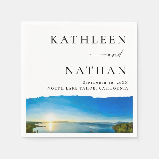 Servilleta De Papel Destino de North Lake Tahoe (Anverso)