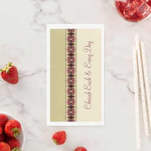 Servilleta De Papel Detalle Estampado con Burgundy