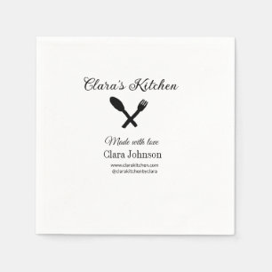 Servilleta De Papel detalles del nombre del chef de comida de cocina a