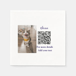 Servilleta De Papel Detalles simples de nombres de animales Código QR 