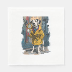 Servilleta De Papel Detective Dalmatian - Perro de solución de crímene