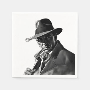 Servilleta De Papel Detective Noir Art, muy indefenso