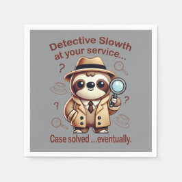 Servilleta De Papel "Detective Sloth" Sloth Private Eye