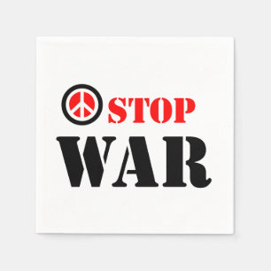 Servilleta De Papel Detener el eslogan de guerra