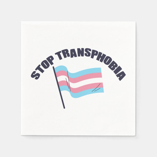 Servilleta De Papel Detener las toallas de transfobia (Anverso)