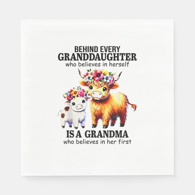 Servilleta De Papel Detrás De Cada Nieta Que Cree En Sí Misma (Anverso)