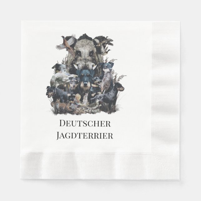 Servilleta De Papel Deutscher Jagdterrier (Anverso)