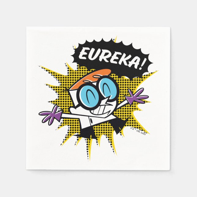 Servilleta De Papel Dexter "Eureka!" Halftone Callout Graphic (Anverso)