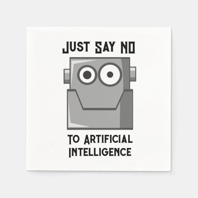 Servilleta De Papel Di No a la Inteligencia Artificial (Anverso)